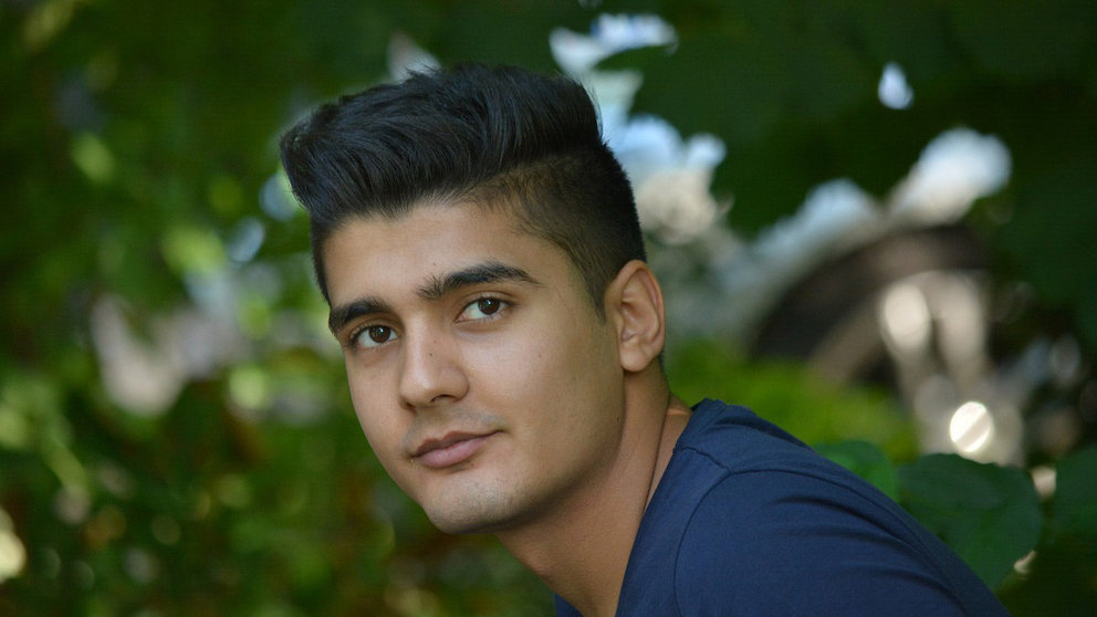 Young man afghan refugee