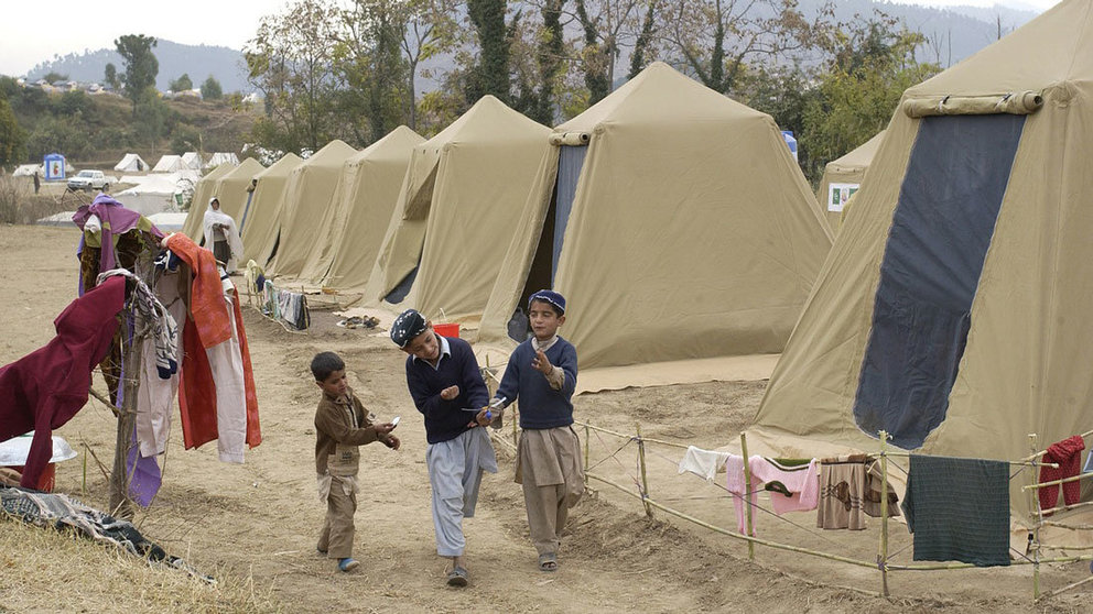 Refugee camp in Pakistan. Photo: David Mark.