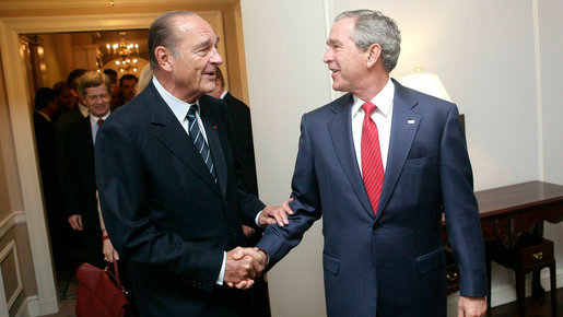 Chirac-Bush-White-House-by-Eric-Draper