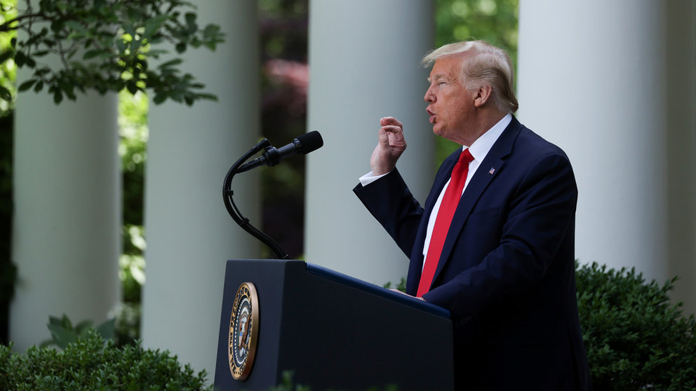 FILE PHOTO: U.S. President Donald Trump speaks about negotiations with pharmaceutical companies over the cost of insulin for U.S. seniors on Medicare at an event in the Rose Garden at the White House during the coronavirus disease (COVID-19) outbreak in Washington, U.S. May 26, 2020. REUTERS/Jonathan Ernst