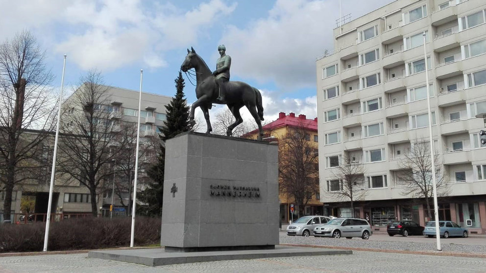Equestrian statue of Finnish Marshal Carl Gustav Emil Mannerheim, in Lahti. Photo: Foreigner.fi