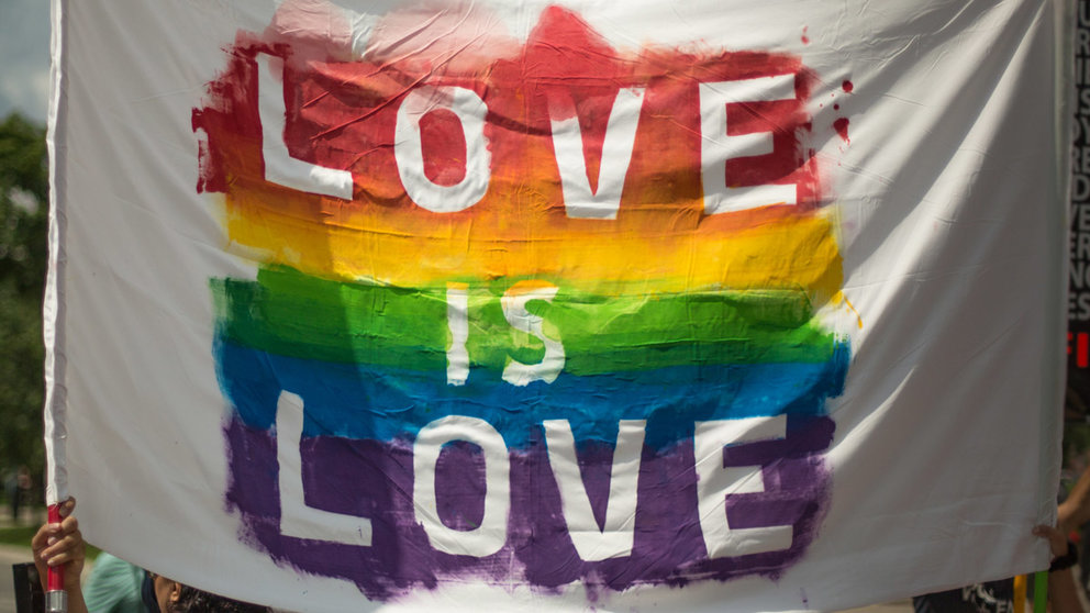 Rainbow-LGBT-flag-Love by Pixabay.