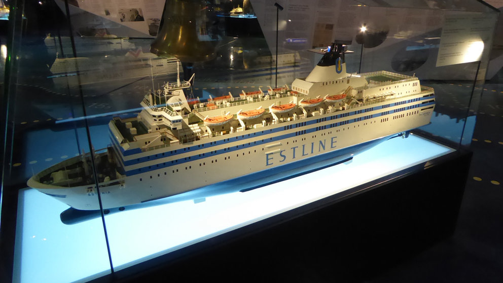 Model of the ferry MS Estonia in the Estonian Maritime Museum.
Photo: Leif Jørgensen/W. Commons.