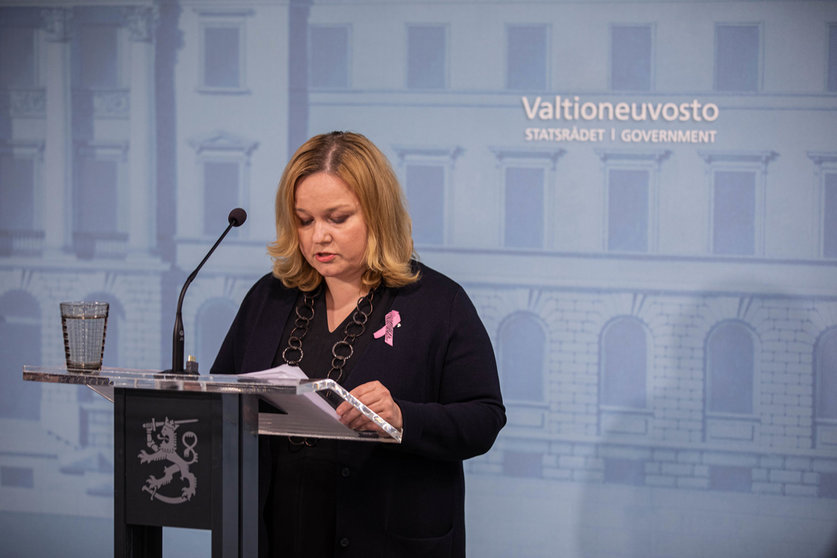 Minister of Family Affairs and Social Services, Krista Kiuru. Photo: Jussi Toivanen/Vnk.