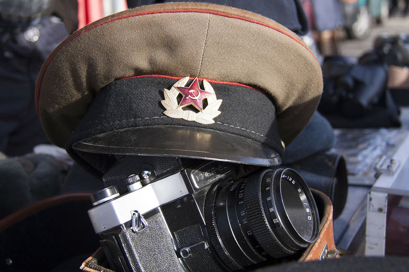 Russian-military-hat-camera
