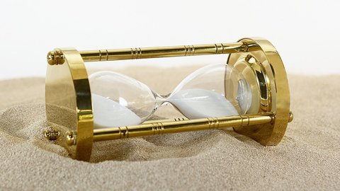 Hourglass clock sand